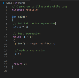 loops in c language - topperworld