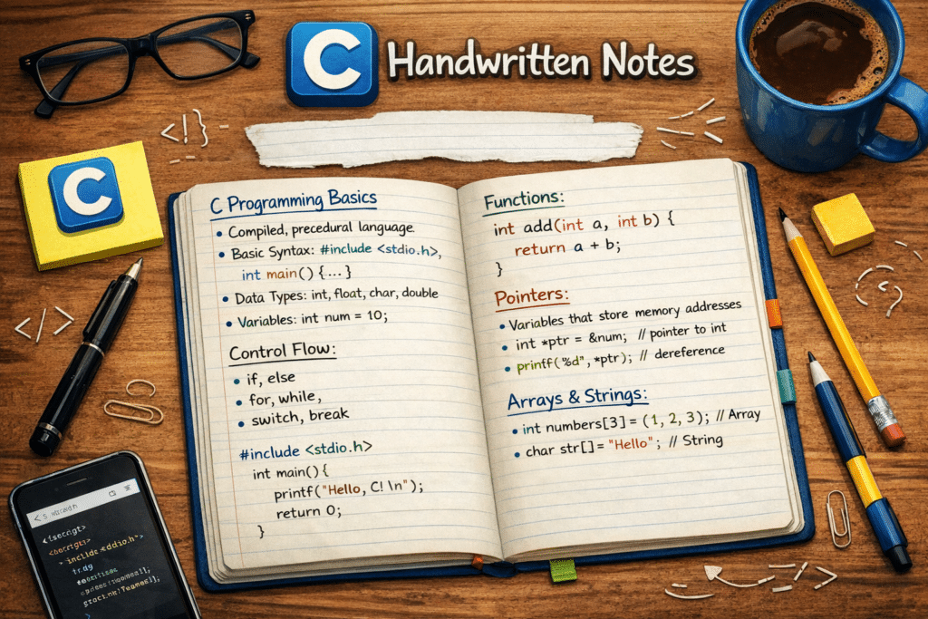 C Language Handwritten Notes