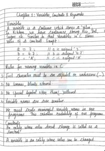 C Language Handwritten Notes - topperworld