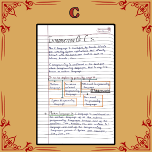 C Handwritten Notes - topperworld
