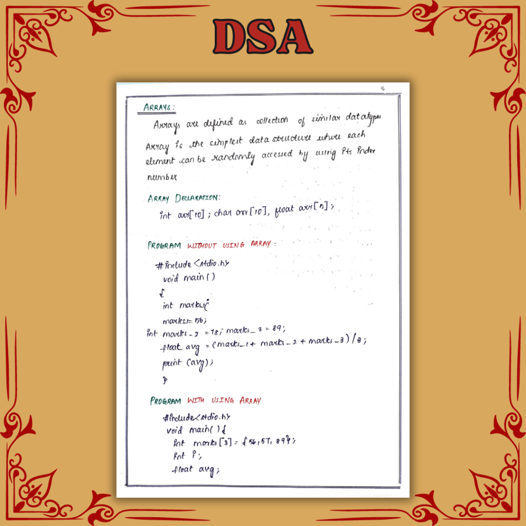 DSA Handwritten Notes - topperworld