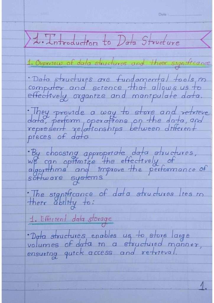 DSA Handwritten Notes - topperworld