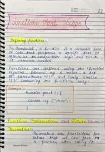 JavaScript Handwritten Notes - topperworld