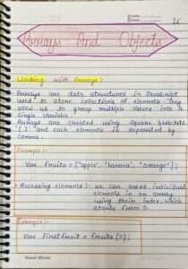 JavaScript Handwritten Notes - topperworld