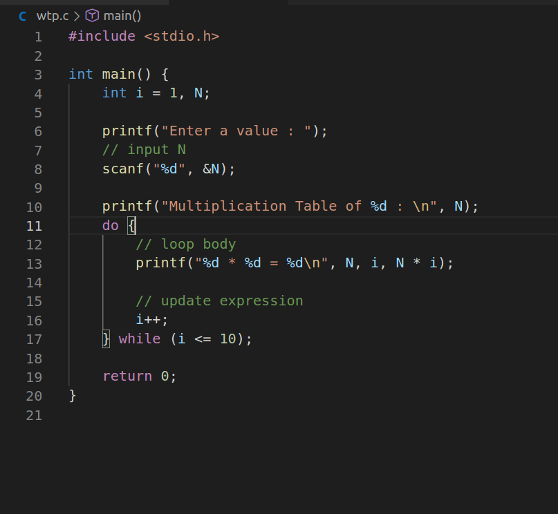 loops in c language - topperworld