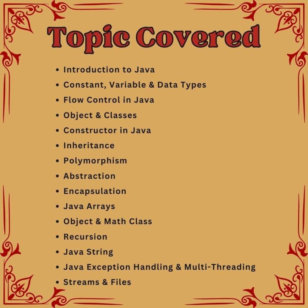 JAVA Handwritten Notes - topperworld